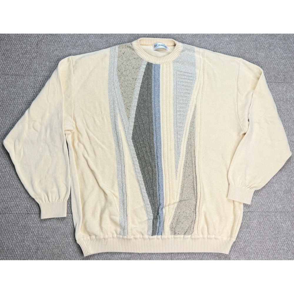 St. Croix Shop Men's‎ Vtg Made In USA Long Sleeve Sweater Size XL